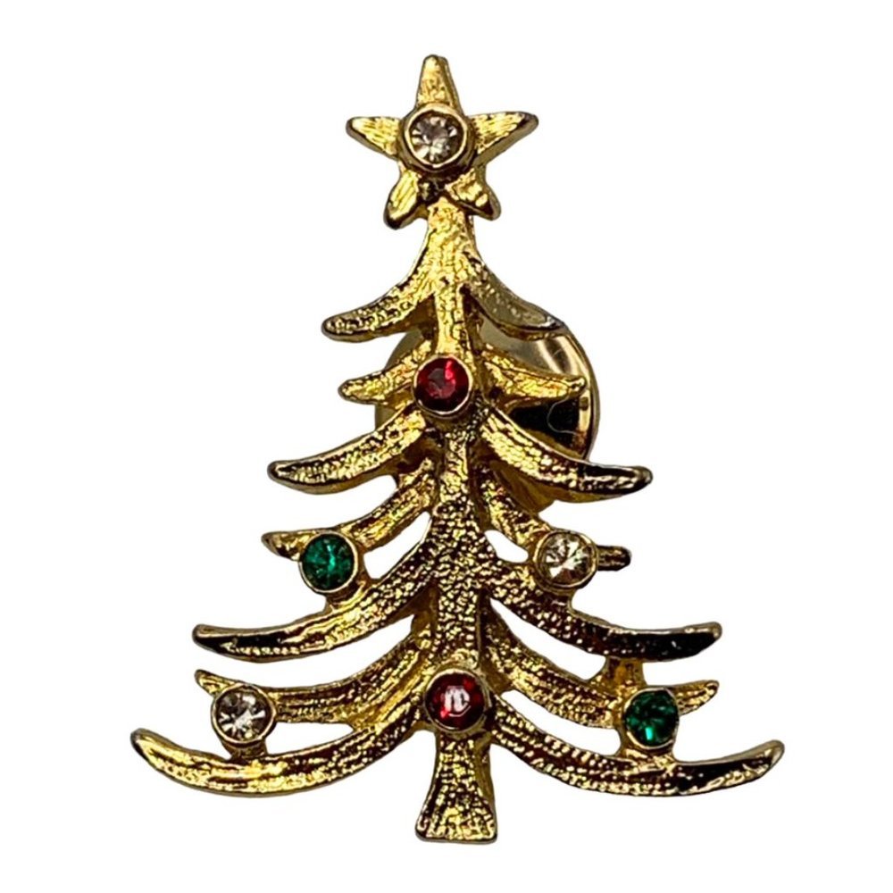Vintage Avante Midcentury Christmas Tree Pin View 4
